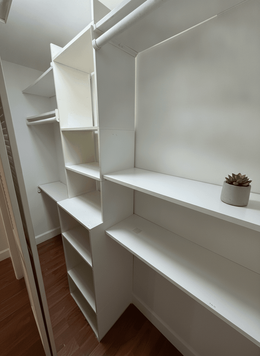 Custom Closet Organizer System with Shelving & Hanging Storage
