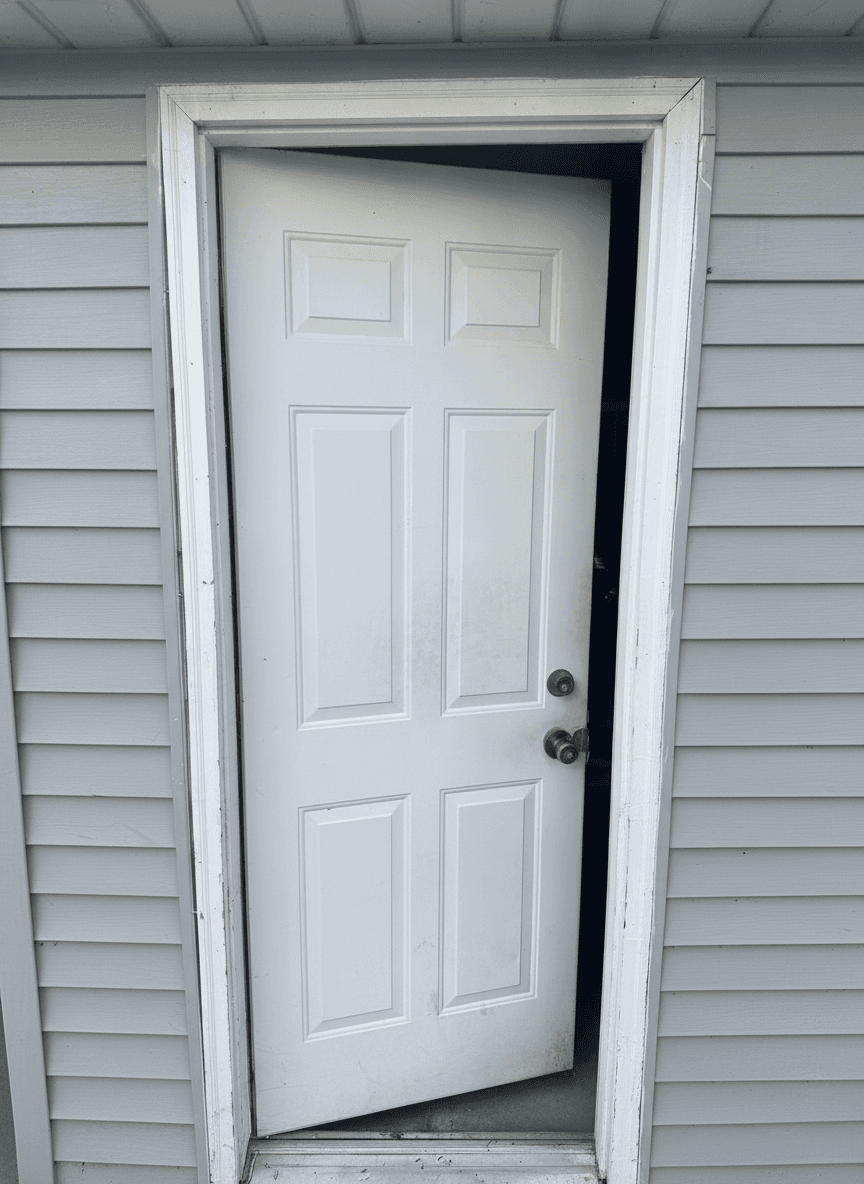 6-Panel Steel Prehung Exterior Door – Approx. 32” x 80”
