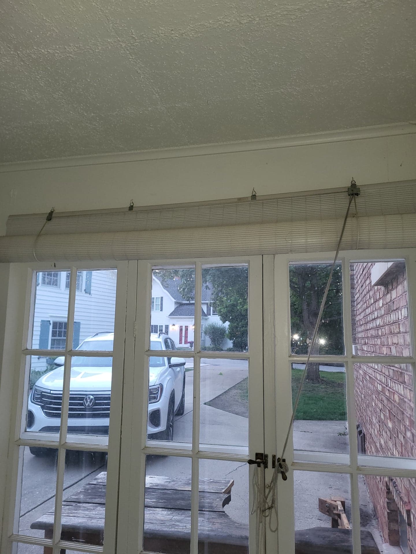 Bamboo Roll-Up Window Shade, 60 x 60 in, Natural, Good Condition
