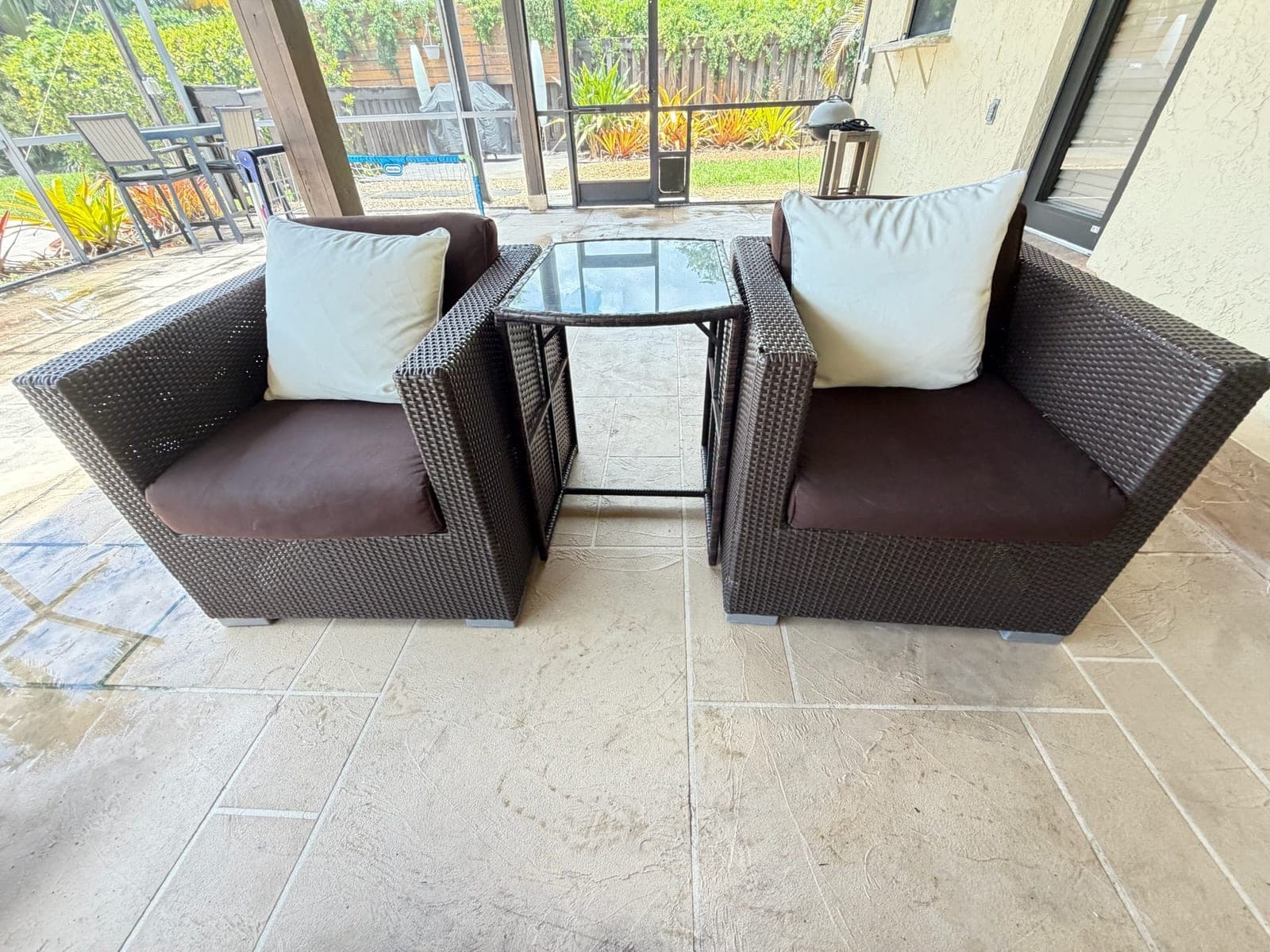 Modern Outdoor Wicker Patio Furniture Lounge Set